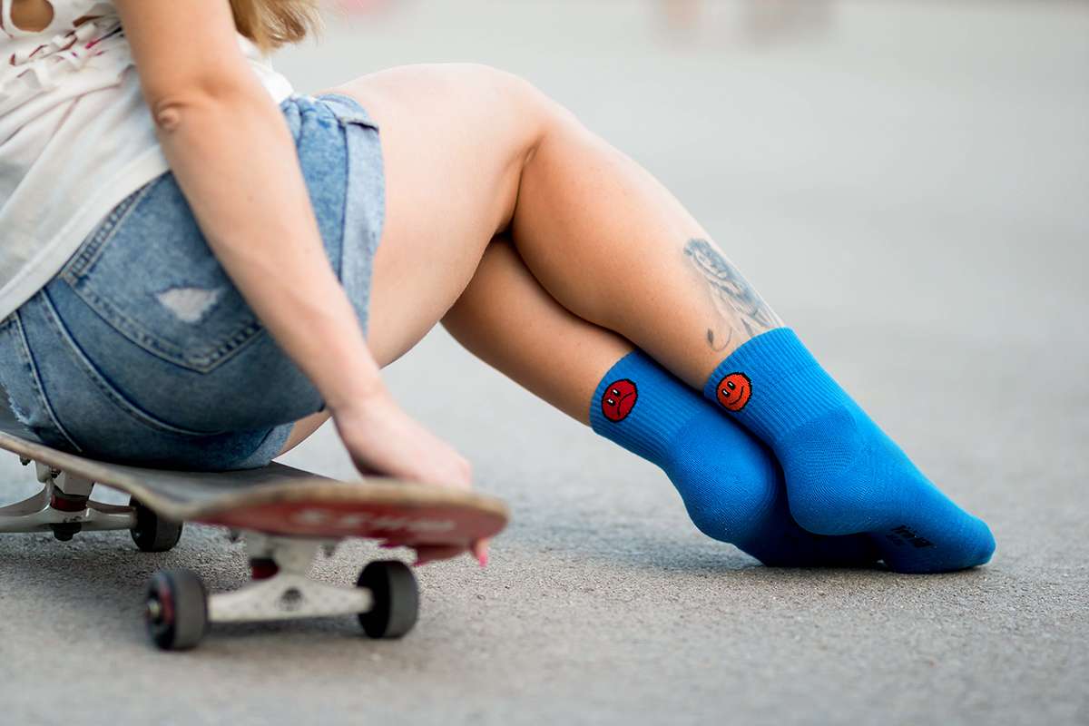 Active Day Smiley and Sad Women - SocksFusion