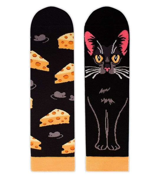 Arty socks with Black cat