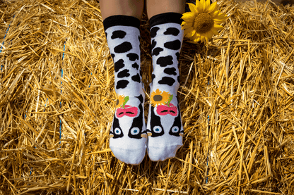 Cow Print Novelty Socks Organic Cotton - SocksFusion