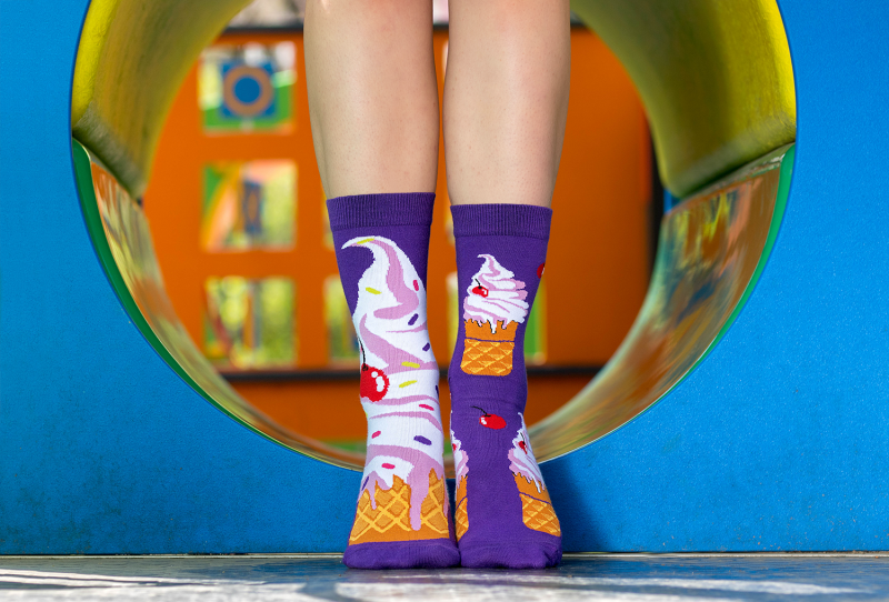 Ice Cream Novelty Socks Organic Cotton - SocksFusion