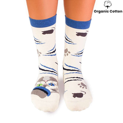 Persian Cat Novelty Socks Organic Cotton - SocksFusion